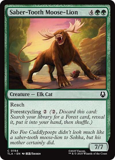 Saber-Tooth Moose-Lion (Avatar: The Last Airbender) Near Mint