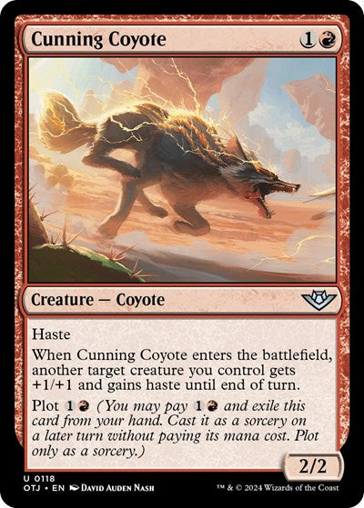 Cunning Coyote (Outlaws of Thunder Junction) Near Mint Foil