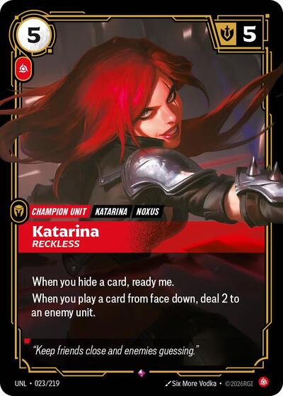 Katarina Reckless (Unleashed) Near Mint Foil