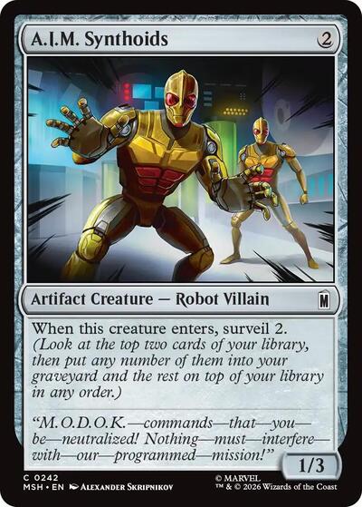 A.I.M. Synthoids (Marvel Super Heroes) Near Mint Foil