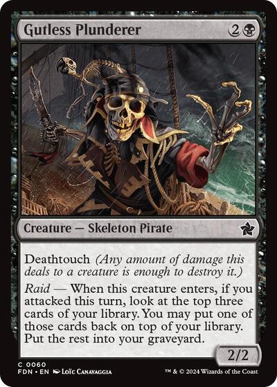 Gutless Plunderer (Foundations) Light Play Foil