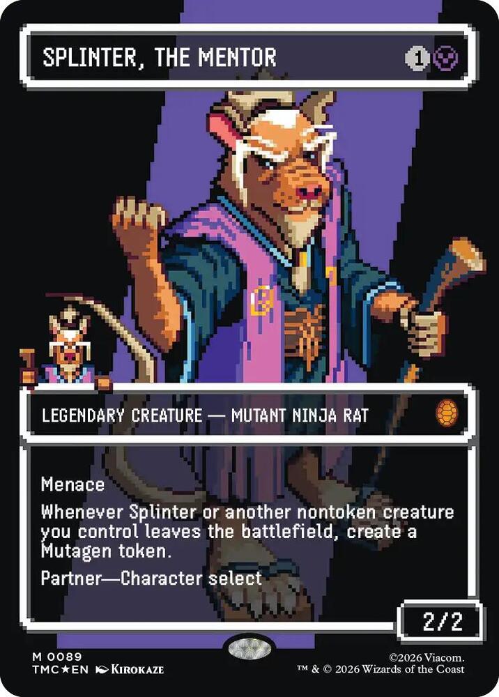 Splinter, the Mentor (0089) (Borderless) (Commander: Teenage Mutant Ninja Turtles) Near Mint Foil