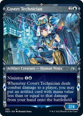 Covert Technician (Showcase) (Kamigawa: Neon Dynasty) Near Mint Foil