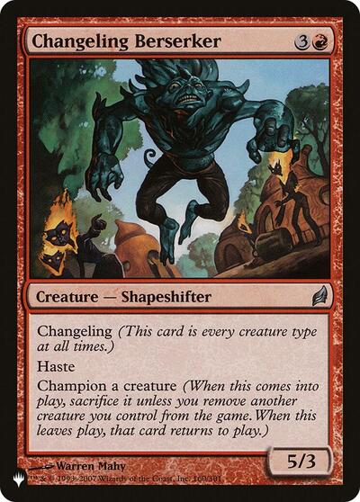 Changeling Berserker (The List) Near Mint