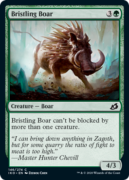 Bristling Boar (Ikoria: Lair of Behemoths) Near Mint Foil
