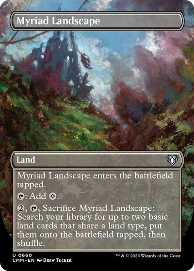 Myriad Landscape (Borderless) (Commander Masters) Near Mint