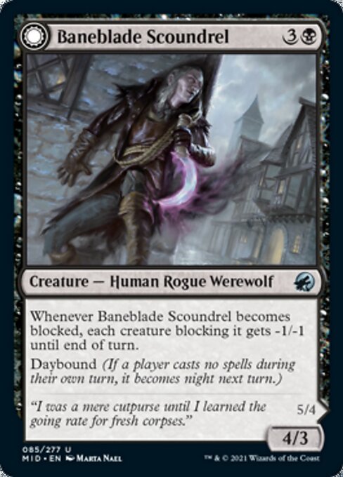 Baneblade Scoundrel / Baneclaw Marauder (Innistrad: Midnight Hunt) Near Mint Foil