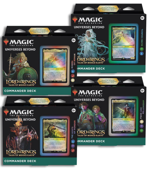 The Lord of the Rings: Tales of Middle-earth Commander Decks (Set of 4)