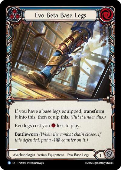 Evo Beta Base Legs (Blue) (Compendium of Rathe) Near Mint Cold Foil