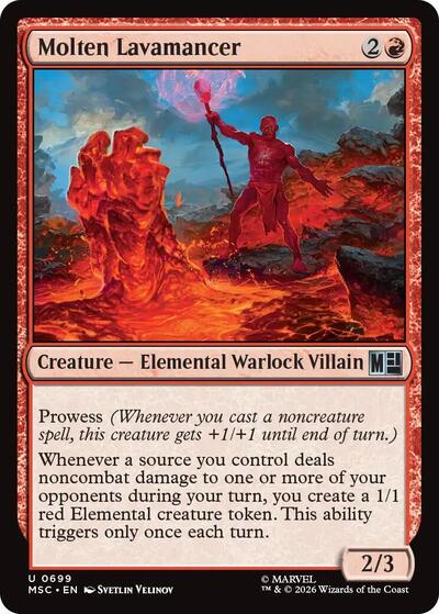 Molten Lavamancer (Commander: Marvel Super Heroes) Near Mint Foil