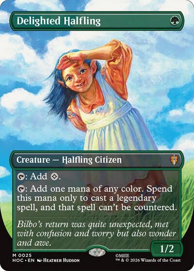 Delighted Halfling (Borderless) (The Hobbit: Eternal-Legal) Near Mint Foil