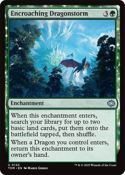 Encroaching Dragonstorm (Tarkir: Dragonstorm) Near Mint Foil