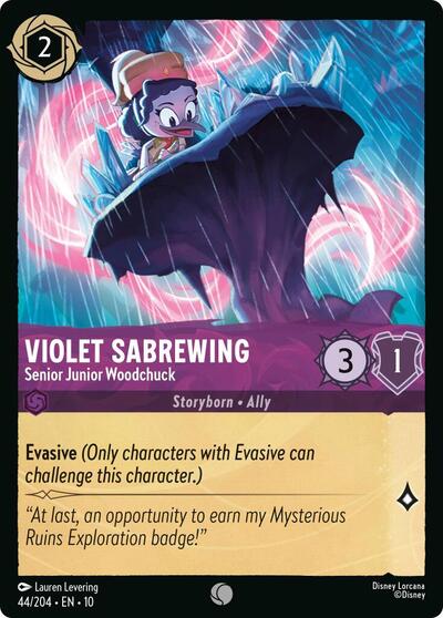 Violet Sabrewing - Senior Junior Woodchuck (Whispers in the Well) Near Mint Cold Foil