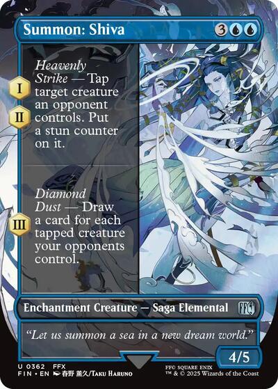 Summon: Shiva (Borderless) (Universes Beyond: FINAL FANTASY) Near Mint Foil