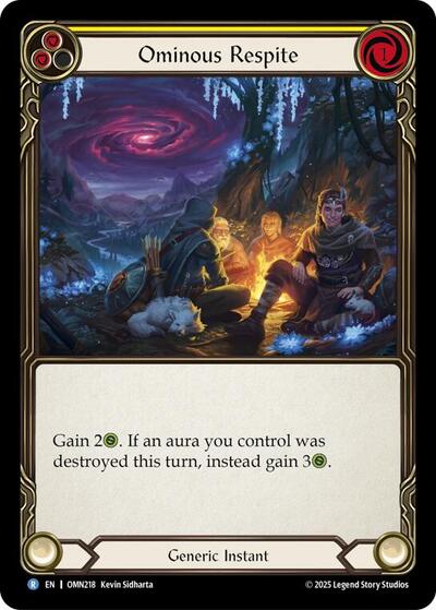 Ominous Respite (Yellow) (Omens of the Third Age) Near Mint Foil