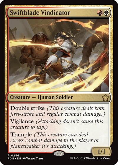 Swiftblade Vindicator (Foundations) Light Play Foil