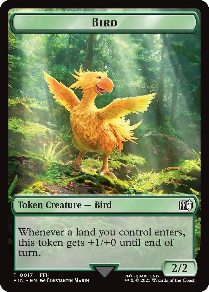 Bird (0017) // Wizard (0015) Double-Sided Token