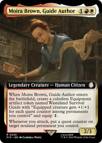 Moira Brown, Guide Author (Extended Art) (Universes Beyond: Fallout) Near Mint
