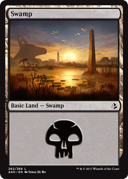 Swamp (3) (Amonkhet) Near Mint