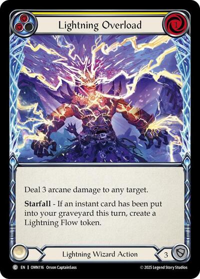Lightning Overload (Yellow) (Omens of the Third Age) Near Mint Foil