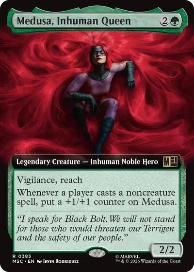 Medusa, Inhuman Queen (Extended Art) (Commander: Marvel Super Heroes) Near Mint