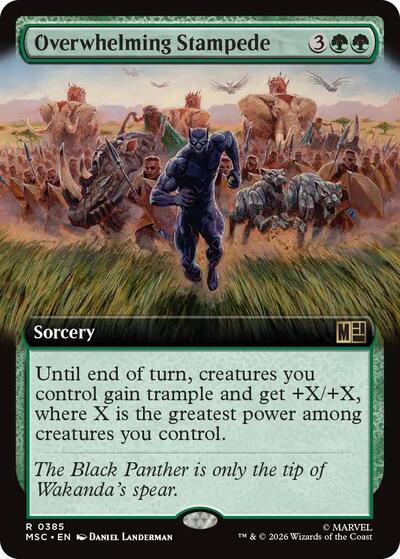 Overwhelming Stampede (Extended Art) (Commander: Marvel Super Heroes) Near Mint