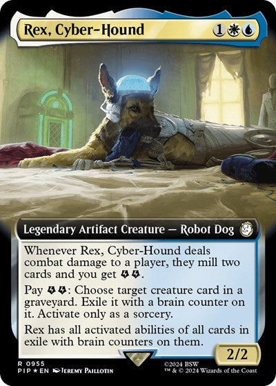 Rex, Cyber-Hound (Extended Art) (Surge Foil) (Universes Beyond: Fallout) Near Mint Foil