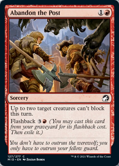 Abandon the Post (Innistrad: Midnight Hunt) Near Mint Foil