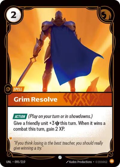 Grim Resolve (Unleashed) Near Mint Foil