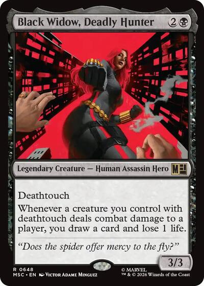 Black Widow, Deadly Hunter (Commander: Marvel Super Heroes) Near Mint