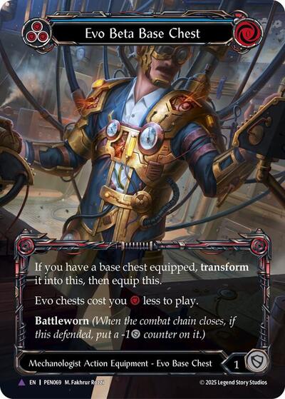 Evo Beta Base Chest (Blue) (Marvel) (Compendium of Rathe) Near Mint Cold Foil
