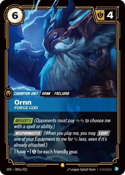 Ornn Forge God (Alternate Art) (Spiritforged) Near Mint Foil