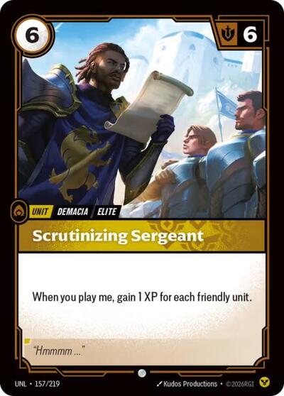 Scrutinizing Sergeant (Unleashed) Near Mint Foil