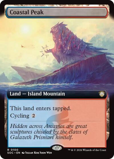 Coastal Peak (Extended Art) (Commander: Secrets of Strixhaven) Near Mint