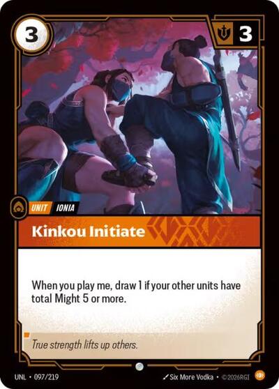 Kinkou Initiate (Unleashed) Near Mint Foil