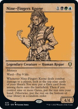 Nine-Fingers Keene (Showcase) (Commander Legends: Battle for Baldur's Gate) Light Play Foil