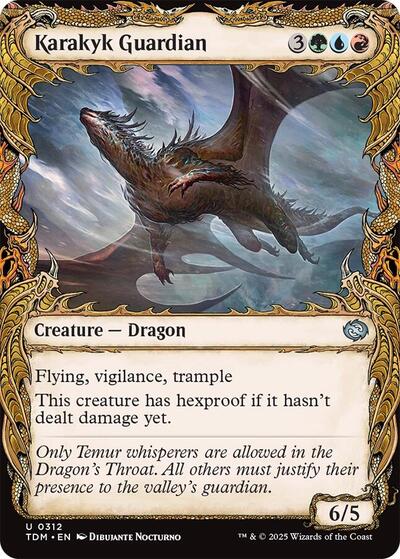 Karakyk Guardian (Showcase) (Tarkir: Dragonstorm) Light Play Foil