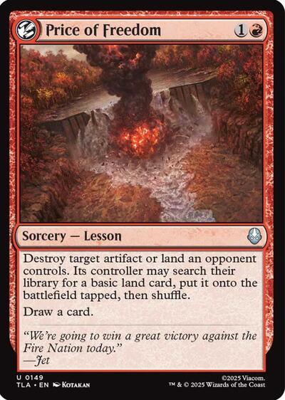 Price of Freedom (Avatar: The Last Airbender) Near Mint Foil