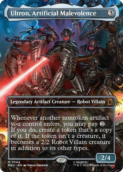 Ultron, Artificial Malevolence (Borderless) (0344) (Marvel Super Heroes) Near Mint