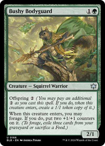 Bushy Bodyguard (Bloomburrow) Near Mint Foil