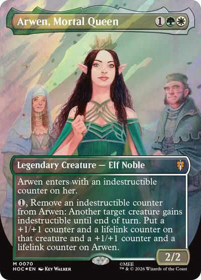 Arwen, Mortal Queen (Borderless) (Surge Foil) (The Hobbit: Eternal-Legal) Near Mint Foil