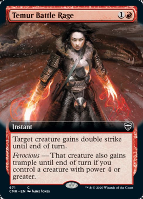 Temur Battle Rage (Extended Art) (Commander Legends) Near Mint Foil