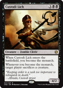 Custodi Lich (Conspiracy: Take the Crown) Medium Play Foil