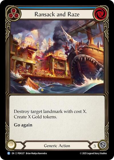 Ransack And Raze (Blue) (Compendium of Rathe) Near Mint Foil
