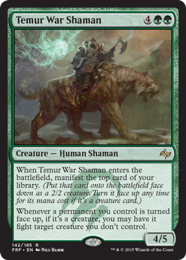Temur War Shaman (Fate Reforged) Light Play
