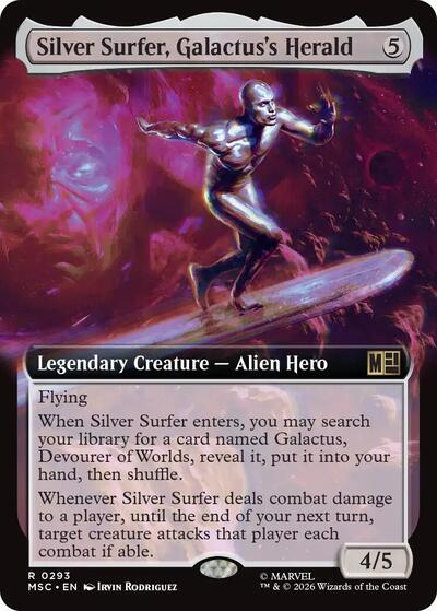 Silver Surfer, Galactus's Herald (Extended Art) (Commander: Marvel Super Heroes) Near Mint