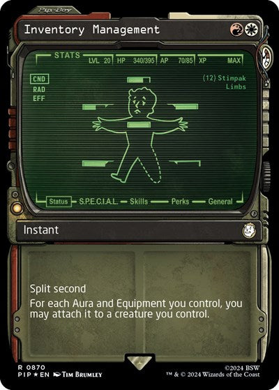 Inventory Management (Showcase) (Surge Foil) (Universes Beyond: Fallout) Near Mint Foil