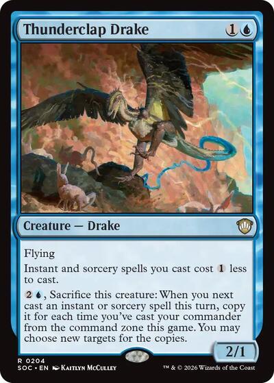Thunderclap Drake (Commander: Secrets of Strixhaven) Near Mint
