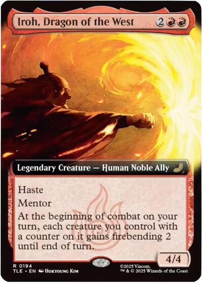 Iroh, Dragon of the West (Extended Art) (Avatar: The Last Airbender: Eternal-Legal) Near Mint Foil