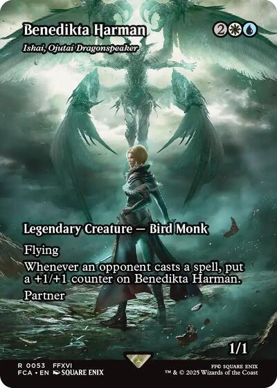 Benedikta Harman - Ishai, Ojutai Dragonspeaker (Showcase) (Universes Beyond: FINAL FANTASY: Through the Ages) Near Mint